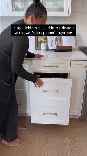 Tray Dividers in a Pinned Drawer