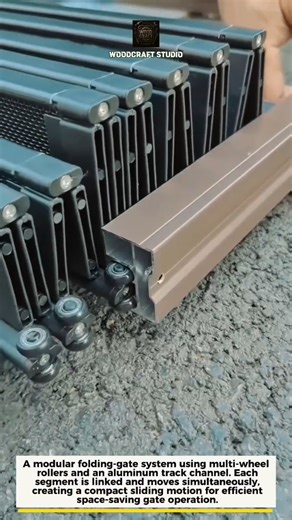 Compact Telescopic Gate System | Space-Saving Driveway Solution #gate #foldingsystem #engineering