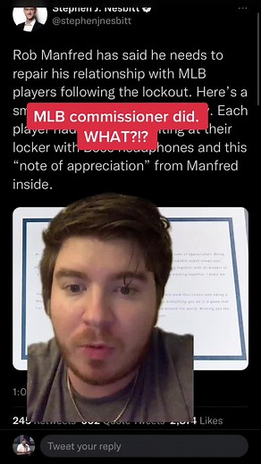 MLB Commissioner Responds to Lockout Relations