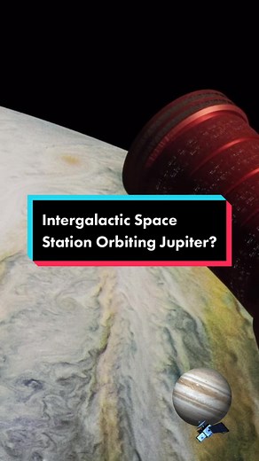 Intergalactic Space Station Orbiting Jupiter