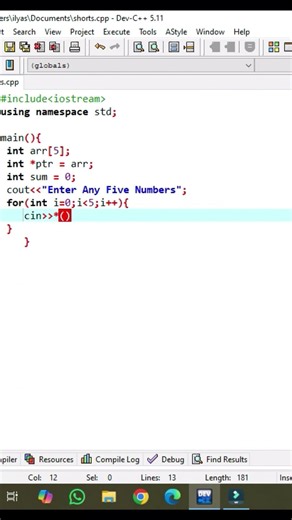CALCULATE AVERAGE USING POINTERS #shorts #coding #cprogramming