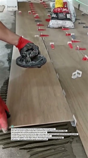Large Format Tile Leveling System Pro Method #TileLeveling #Flooring #Construction