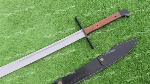 Handcrafted Grosse Messer Sword Replica: Full Tang Steel, 37 Inch - Etsy Canada