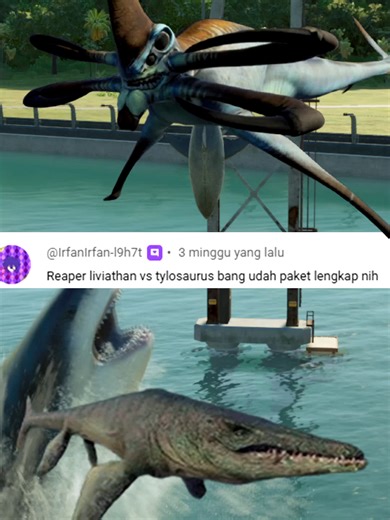 Leviathan Reaper VS Tylosaurus#jurassicpark #jurassicworld #spinosaurus #allosaurus #dinosaurus #roblox #trex #robloxfyp #fishit #elgranmaja #megalodon #mosasaurus #Leviathan #AQUATIC