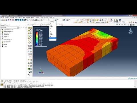 Viscoelastic Analysis - Creep of a simple specimen using Abaqus