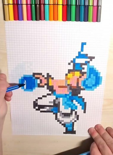 pixel art #16 dragon ball gogeta