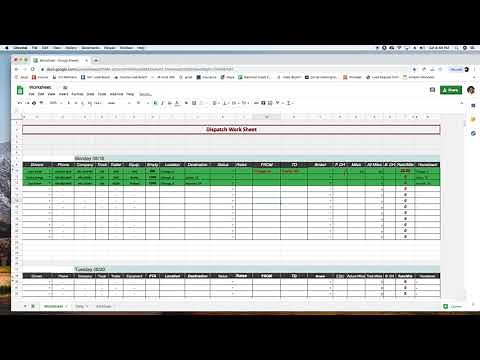 Trucking Dispatch with Google sheet, Book your Trucks using a free google sheet.