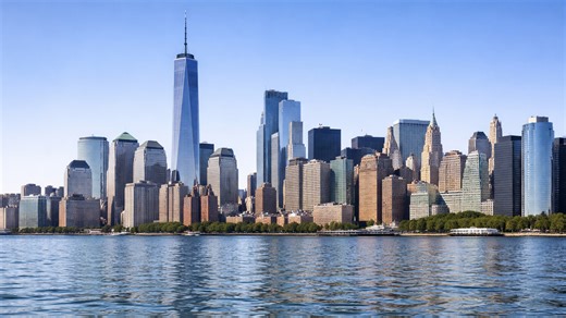 Lower Manhattan and the New York skyline