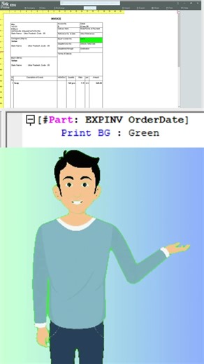 Tally Prime Invoice me Order Date Highlight | Green BG TDL Customization #tallytdl