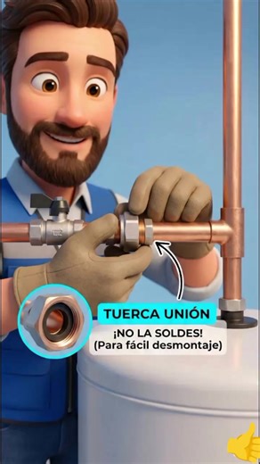 Instalación de Tuerca Unión indispensable en la instalación ya sea de boiler,bombas mezcladora #HogarSeguro #Mantenimiento #Plomería