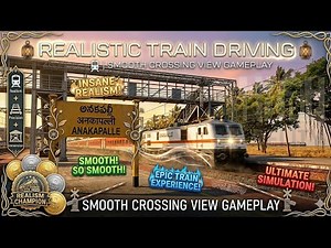 Realistic Train Driving 🚆 | Smooth Crossing View Gameplay