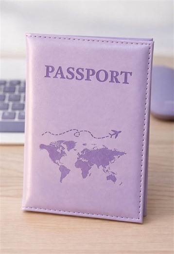 Stylish Purple Passport Cover for Travelers