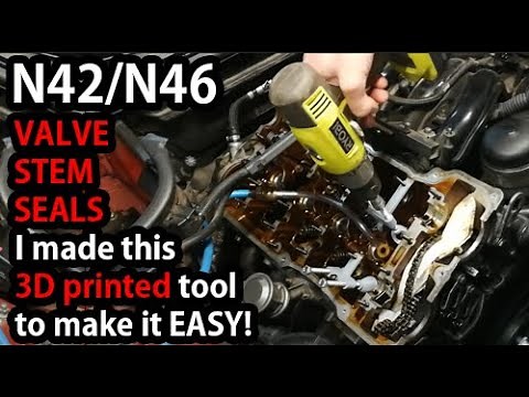 Using 3D printed tool to replace Valve Stem Seals on N42/N46 BMW engine