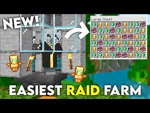 EASIEST RAID Farm for Minecraft Bedrock MCPE 1.21!