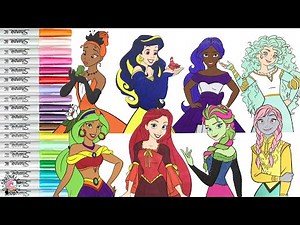 Disney Princess Makeover Coloring Book Compilation Monster High Nemo Dory Rainbow High