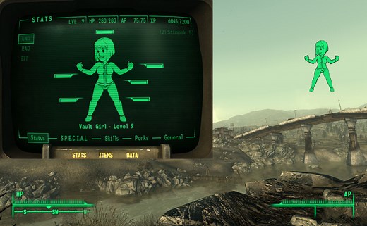 Vault Girl HD Patch 2.0 addon - Vanilla UI Plus mod for Fallout: New Vegas