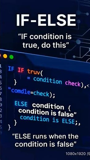 The Easiest Way to Understand IF–ELSE 🔥...if else statement, programming basics 💕💥