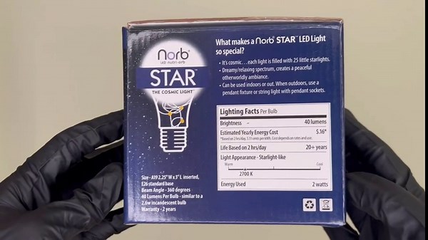 Norb NorbSTAR Star-Filled LED String Lights - Decorative LED 42 Foot Lights for Indoor & Outdoor, Warm White, Perfect for Weddings, Events, Patios, Bedrooms & Ambient Lighting, Energy-Efficient