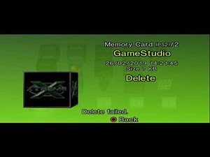 PlayStation 2 - Delete failed