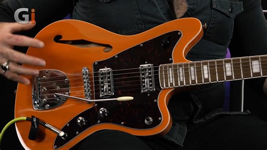 The 'Surfmaster™ Thinline' is an original Vintage REVO Series guitar, designed and created by the UK Vintage design team and Alan Entwistle. Since 1993, Vintage has enjoyed an excellent reputation around the world for creating guitars which use a blend of classic timber selection, premium branded components from some of the biggest names in pickups and hardware, and an approach to design which lets Vintage instruments perform way beyond expectation. Nick Jennison tells us more. | Guitar Interact