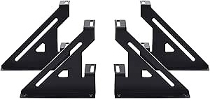 2 Amp Rack Car Audio, Amp Amplifier Rack, Steel 24 Watts Amp Stand for Droppin HZ, Black Car Amp Mounting Board, Audio Equipment Rack