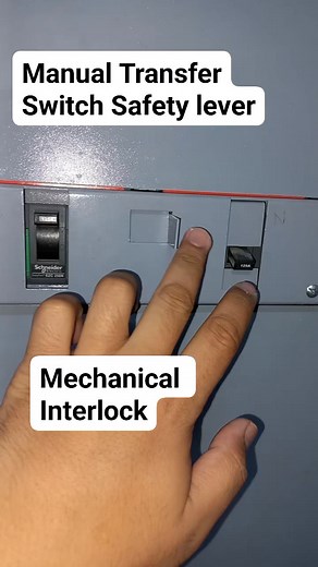 43K views · 212 reactions | Mechanical interlock manual transfer switch . #electrician #relay #panelboard #control #power #technician #switch #wiring #diy #electrical | Electricians Guide | Facebook