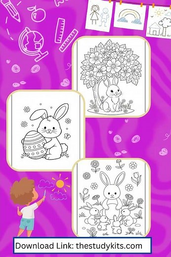 Easter Bunny Coloring Activity – Fun Spring Coloring Pages for Children