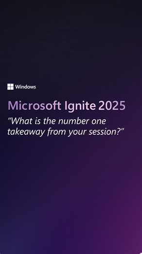 Windows Developer on Instagram: "Hear top takeaways from Ignite 2025 — where the Windows platform team shared what’s next for Windows developer tools. From updates to WSL and Windows Terminal to new PowerToys features, their insights spotlight smoother, more powerful workflows for developers 🚀 Learn more at the link in our bio."