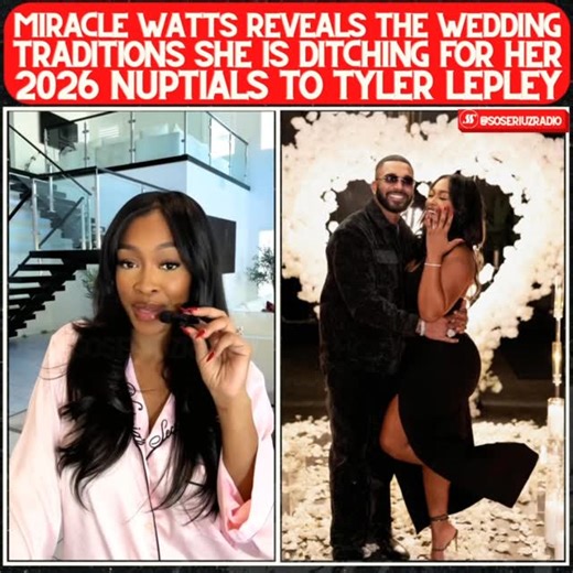 SSZRADIO ©️ on Instagram: "Miracle Watts breaks tradition & reveals what she is ditching for her 2026 wedding to Tyler Lepley 💍 #miraclewatts #tylerlepley #wedding"