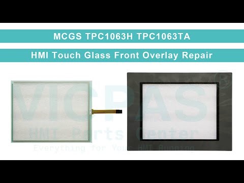 MCGS TPC1063H TPC1063TA Touch Screen Glass Front Overlay Replacement Repair