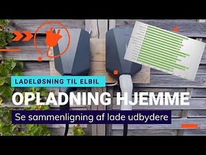 Hjemmeladning af elbiler 2021 - Sammenlign lade udbydere