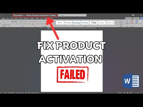 How to fix Product Activation Failed on Microsoft Word