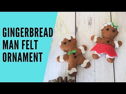 Felt Gingerbread Man Ornament Pattern and Tutorial