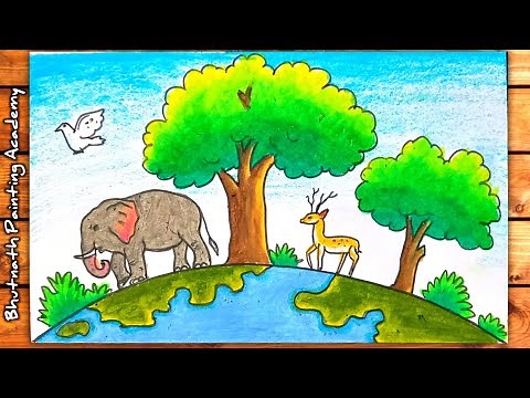 international forest day drawing||how to draw world forest day ||save forest