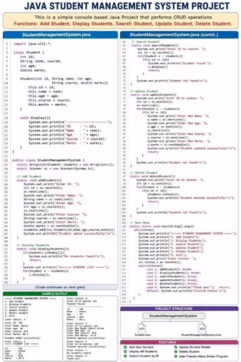 Java student management system project.#java #javaprogramming #javaproject #coding #python #code