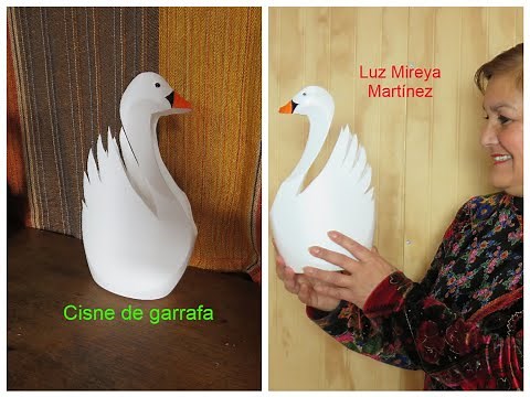 cisne de cuello blanco en garrafa