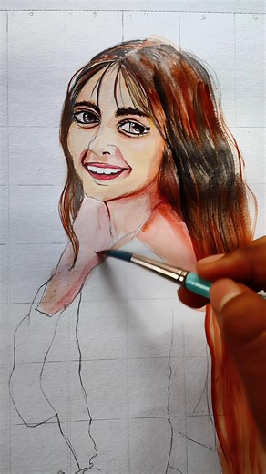 Capturing a Smile: Watercolor Portrait Process 🎨✨