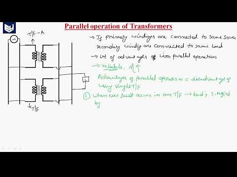 Parallel operation of Transformer | Transformers | Lec - 39