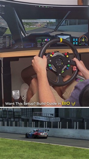 BMW M4 GT3 on DIY racing simulator #3dprinting #simracing #diy
