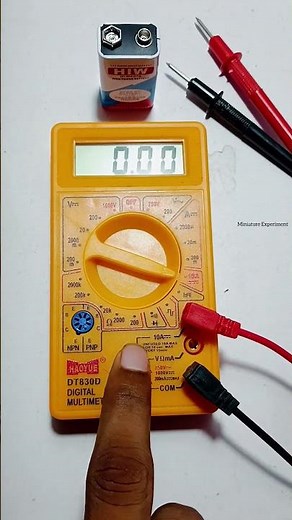 how to check 9 volt battery ampere | how to use multimeter