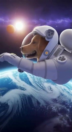 Golden Retriever Plays Fetch Across the Solar System