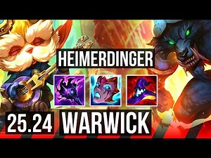 HEIMERDINGER vs WARWICK (TOP) | EUW Master | 25.24
