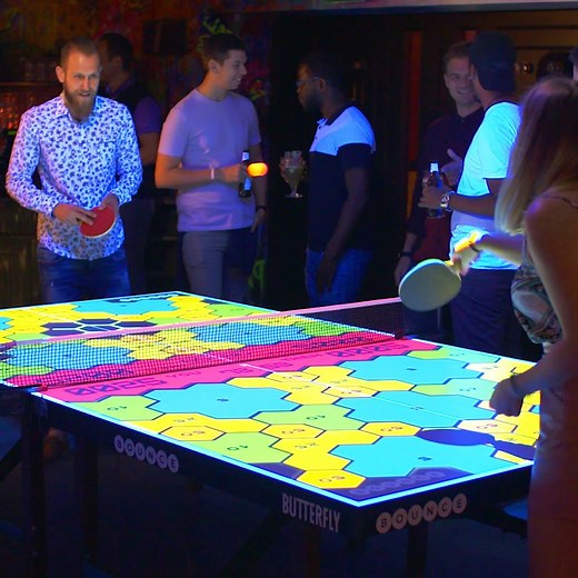 London bar Bounce Ping Pong just got an interactive ping pong table that's also a giant computer game. | Insider Tech Presents