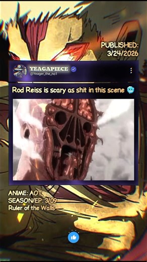 Fear Rod Reiss 🔥🔥. #attackontitan #anime