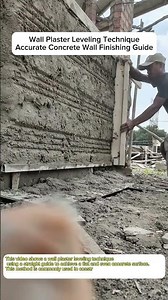Wall Plaster Leveling Technique | Accurate Concrete Wall Finishing Guide