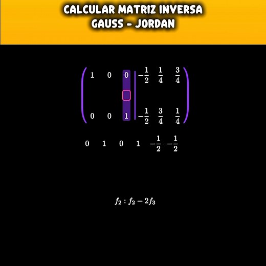 Calcular la matriz inversa por el método Gauss - Jordan #Ejemplo #Matrices #ÁlgebraLineal #ElProfeCamacho | El Profe Camacho