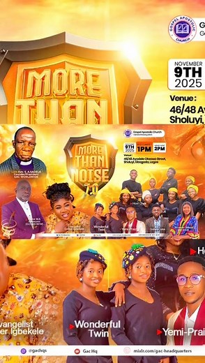 7.3K views · 604 reactions | Behind the scenes of the greatest Praise program!!!.. More Than Noise Season 7 has begun in a grand style. If you can't be here physically, do well to join us live on YouTube and Facebook. #MTNseason7 #MoreThanNoise #Praiseprogram #GospelApostolicChurch | Gospel Apostolic Church G-hqs | Facebook