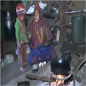 1.9M views · 10K reactions | Mother is cooking eggs first time | Nepali Village Family | Facebook