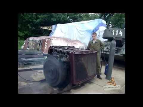 T-34 DIESEL ENGINE START 38L V12 SOUND