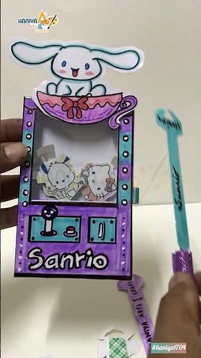 DIY Paper Claw Machine | How to make Sanrio claw machine #shorts #sanrio #clawmachine